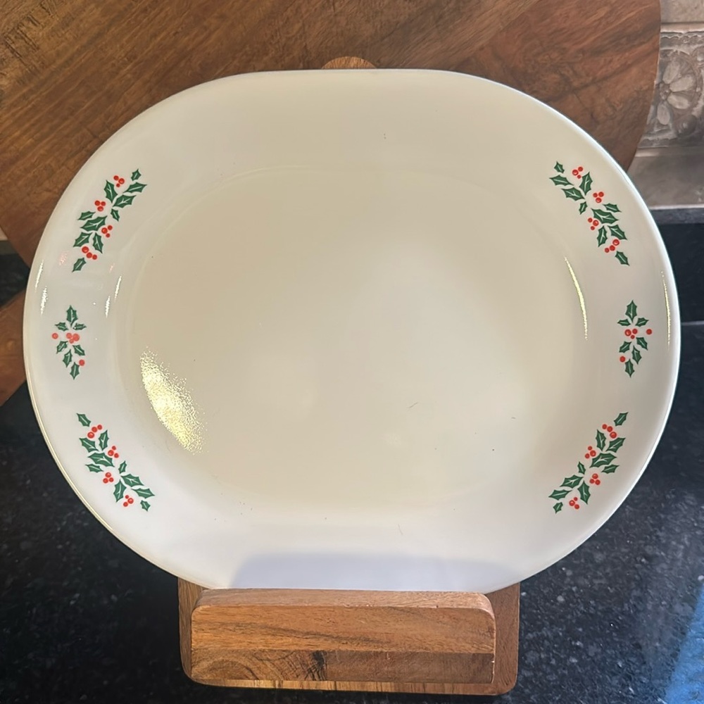 Vintage Corelle Holly Days Platter